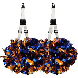 2 Pack Pom Pom Holder for Cheerleaders - Adjustable Backpack Strap Accessory for  Poms - Cheerleading Pom Holder  Gear for  Teams