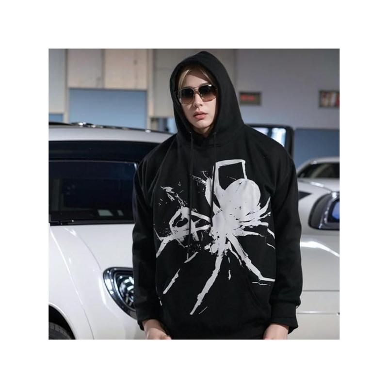 Unisex Hellstar/Spider Horror Hoodie Y2K Dark Streetwear Gothic Punk High Street Fashion Halloween Must-Have