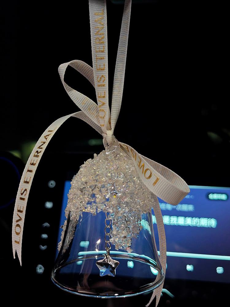 Sparkling Crystal Bell Car Hanging Ornament, Butterfly/Star Design Car Rearview Mirror Decor, Gift for Women Sparkling Crystal Bell Car Hanging Ornament, Butterfly/Star Design Car Rearview Mirror Decor, Gift for Women