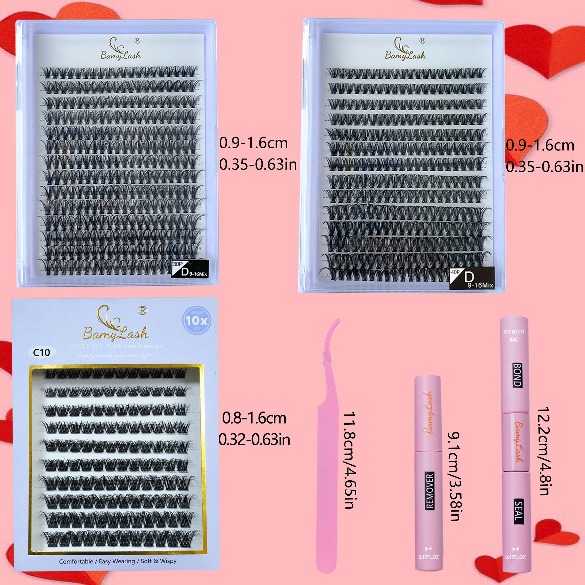 Natural Look Eyelash Extensions Kit, Eyelash Set, 3 Boxes False Eyelashes with Tools, Professional Eye Makeup Accessories for Women, Cosmetic, Eyelash Clusters