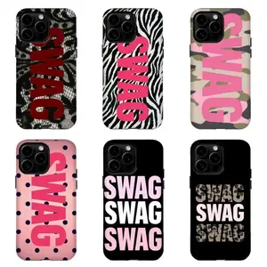 Y2K Swag Trendy Lace Bold Graphic Two-In-One Drop-Resistant Mobile Phone Case Protection, Shockproof For IPhone 17-11, Pro Max, Pro Plus, and Samsung S26 25