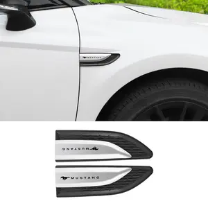 Car Body Protection Sticker, Abs Resin Material, Side Leaf Board Vent Cover Decorative Piece, for Ford Mustang Ecoboost Gt Dark Horse Shelby Super Snake