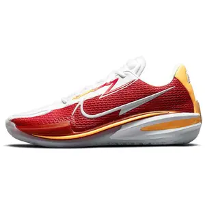 Nike Air Zoom G.T. Cut 1 EP Low-Top Basketball Shoes for Men and Women – Round Toe, Lace-Up, White and Red Verifiable, with credentials and supporting global authentication