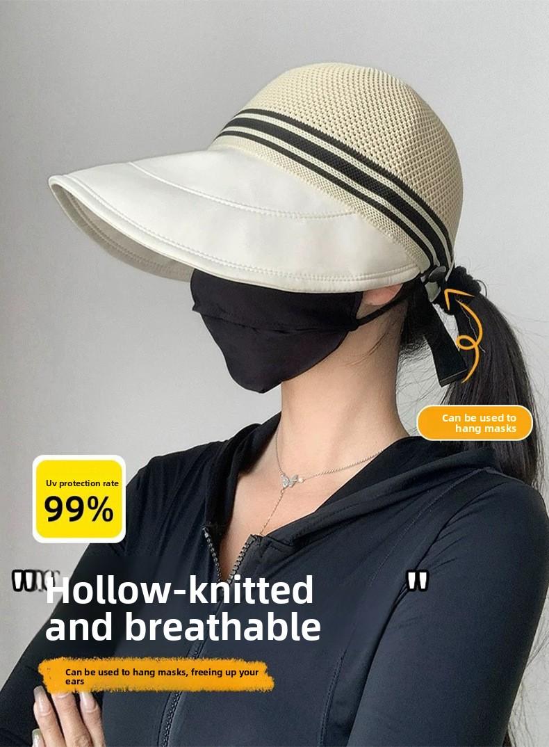 Outdoor sports cap, outdoor sun protection cap, women's fisherman hat, hollowed-out breathable UV protection, baseball cap, sunshade cap, sun hat