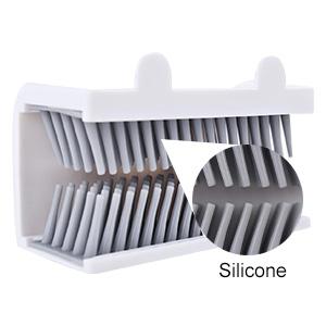 SICANDAENHK Keep your shower drain clog-free with this white wall-mounted shower hair catcher!Reusable, flexible hair collector traps hair effectively without blocking water flow, easy to install on smooth walls, simple to clean and reuse