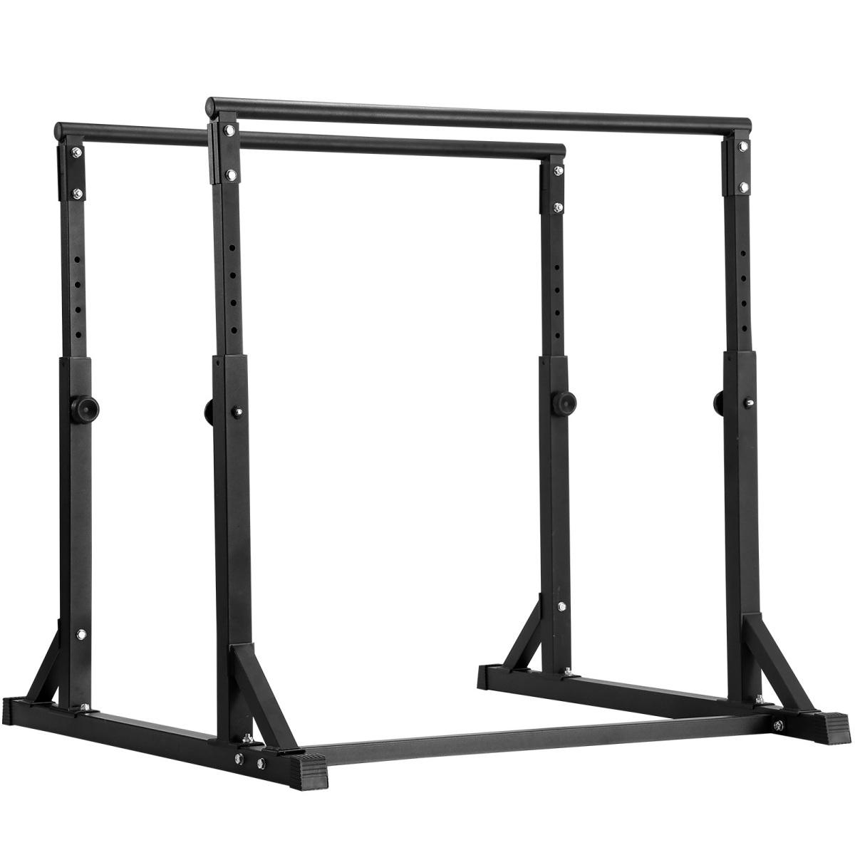 [Fahuac] Dip Bar 800 lbs Capacity, Heavy Duty Dip Stand Station with Adjustable Height 37"-49", Foam Padded Non-Slip Handles, Parallel Bars for Strength Training Home Gym