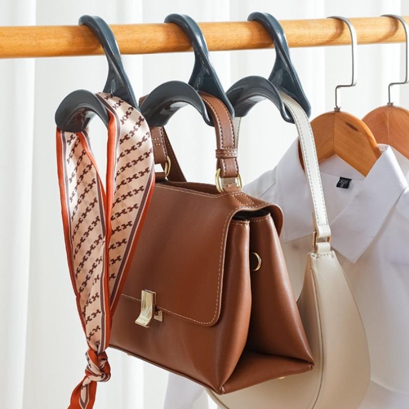 Shoulder Bag Hook, Foldable Purse Hook, 10pcs Space Saving Folding Bag Hanger, Bag Organizer, Bag Storage Hook, Home Organizer for Bag, Belt, Scarf, Hat, Holder