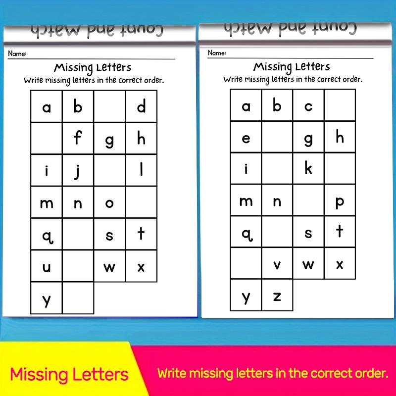 64 Page Alphabet Practice Book for Kids, Tracing Preschool Books, Cute Cartoon Design, Back-To-School Supplies, Easter & Christmas Gift, Durable Paper Pages, Learning Materials