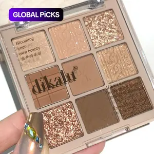 9-Color Nude Matte Eyeshadow Palette, Shimmer & Shine Eyeshadow Palette, Matte Glitter Eyeshadow Palette, Ideal Gift For Women & Girls Daily