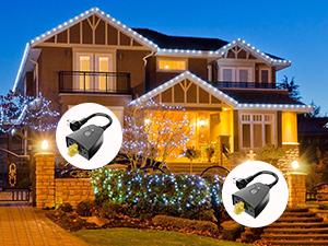 Outdoor Smart Plug, Outdoor Wifi Outlet with 2 Grounded Outlets, Remote Control, Timer, Waterproof, Works with Amazon Alexa, Google Assistant and SmartThings, FCC Certified