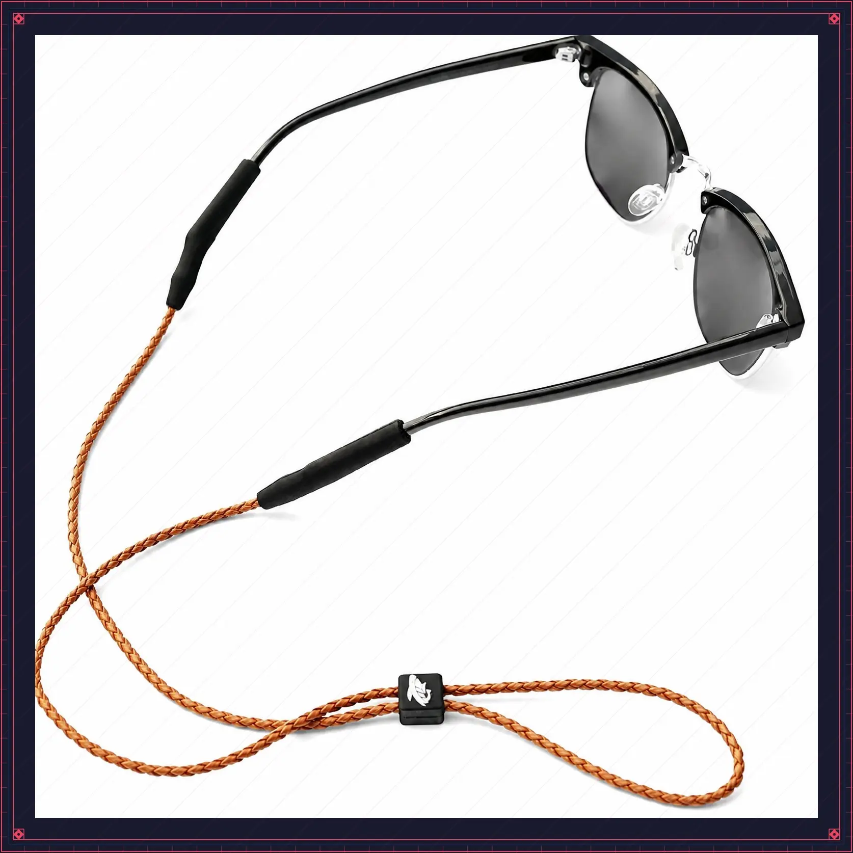 Leather Sunglasses Strap - Glasses Retainer Cord for Men & Women, Secure Chain Eyeglass or Sunglass HolderGift