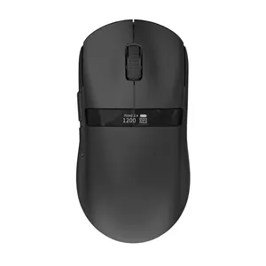 AJAZZ NJ07 V2 Intelligent Digital Display Screen Wireless Gaming Mouse PAW3311 Sensor Tri mode Light Sound Computer Office Mouse Dual 1K Return Rate DPI24000 Compatible with Multiple Systems Suitable for Esports Games and Office