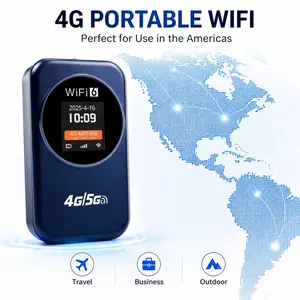 Portable 4G LTE WiFi Hotspot, Pocket Router 300Mbps, 3000mAh Battery, Unlocked Travel Internet Device for Business Trips, Work, Study, Commuting, Rental Apartments, and Outdoor Multi-Device Sharing