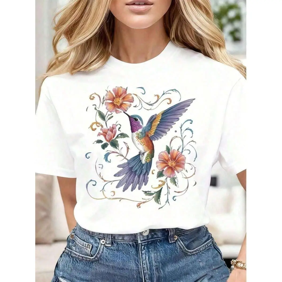 Men's Short-Sleeve Tshirt Top - Soft Cotton, Hummingbird Print, Comfortable Fit, Unisex Vintage Atomic Washed Oversized Graphic Tshirt, 1-Piece for Mother's Day/Birthday Gifting, Gooner Eat Sleep Goon Repeat Meme Design, Chinese New Year Ready, Streetwear