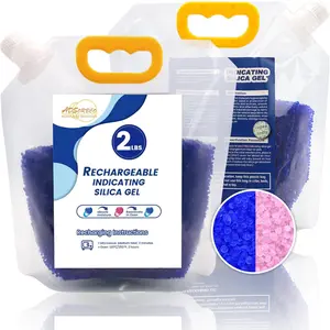 2 LBS Premium Blue to Pink 3mm Silica Beads, Reusable Desiccant Bulk for 3D Filament, Electronics, Cameras, Jewelry, and Safes (Blue to Pink, 2 LBS)