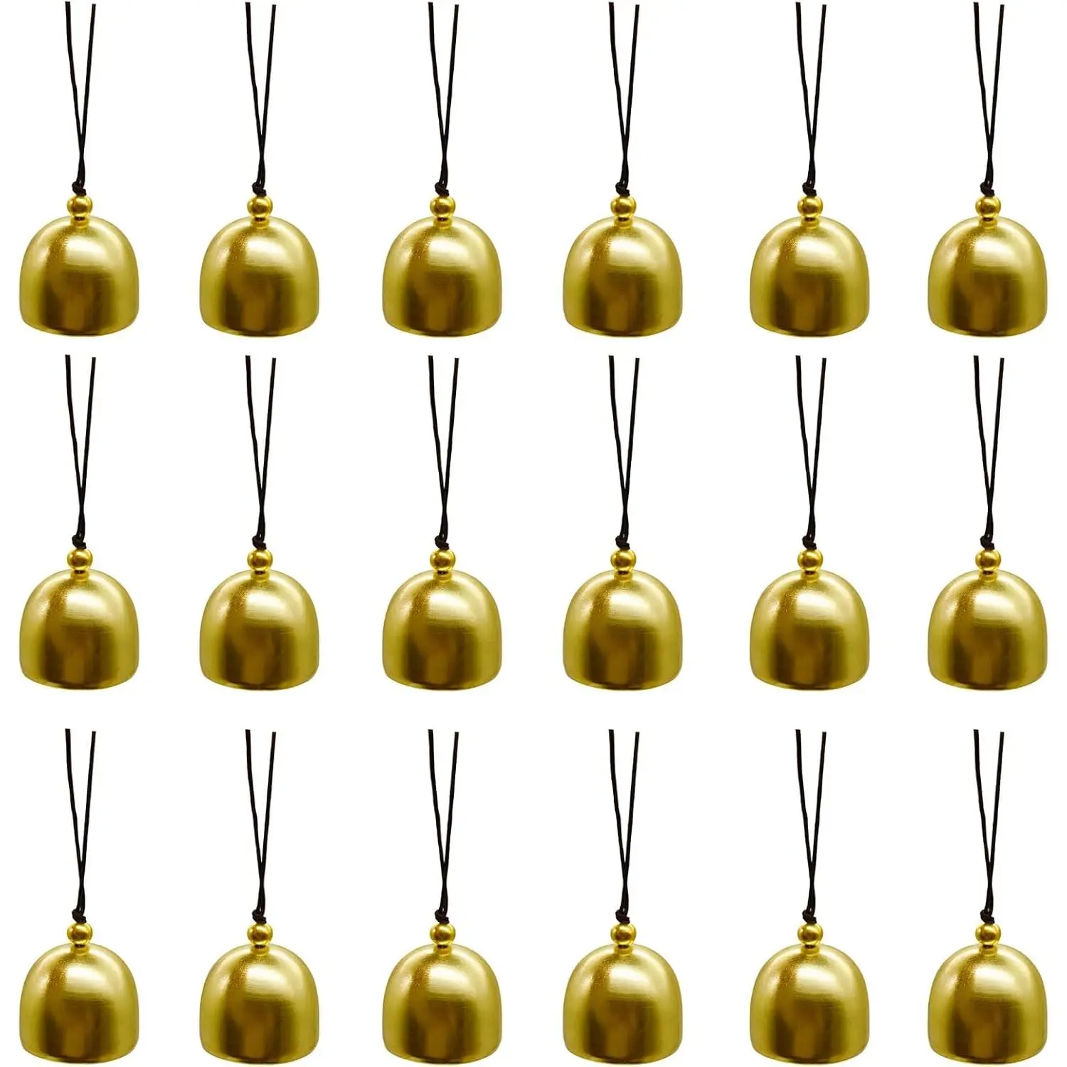 15 count Mini Brass Bells 1.1 Inch Small  Wind Chimes Fengshui Copper  for DIY Doorbell Dream Catcher Pendant Christmas Tree  Garden  Decoration