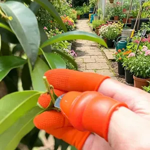 6-Piece Ergonomic Thumb Knife Set, Includes 5 Finger Guards, Multi-Use Pruner for Gardening, Weed Control, Branch Trimming