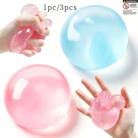 Slow Rise Coconut Oil Squishies Toys - Phthalate-Free Rubber Unisex Stress Relief Sensory Fidget Tools, 6x6x6cm Soft Texture Relaxation Items for 12+ Years, Useful Mini Graduation/Birthday Party Gifts (1pc/3pcs)