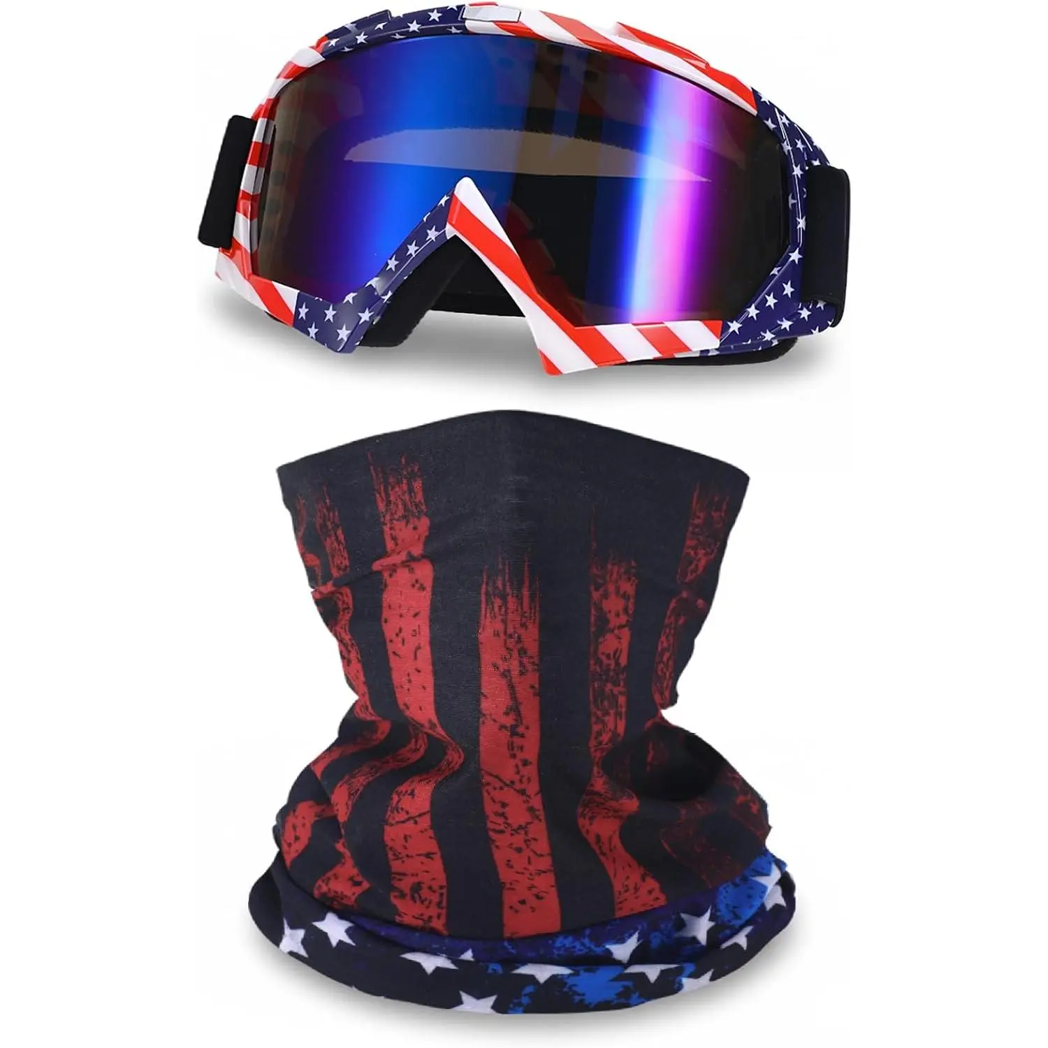 Goggles Dirt  ATV Off Road Riding Motocross Glasses with  Gaiter  Cover for Youth Women Men MX Riding Racing