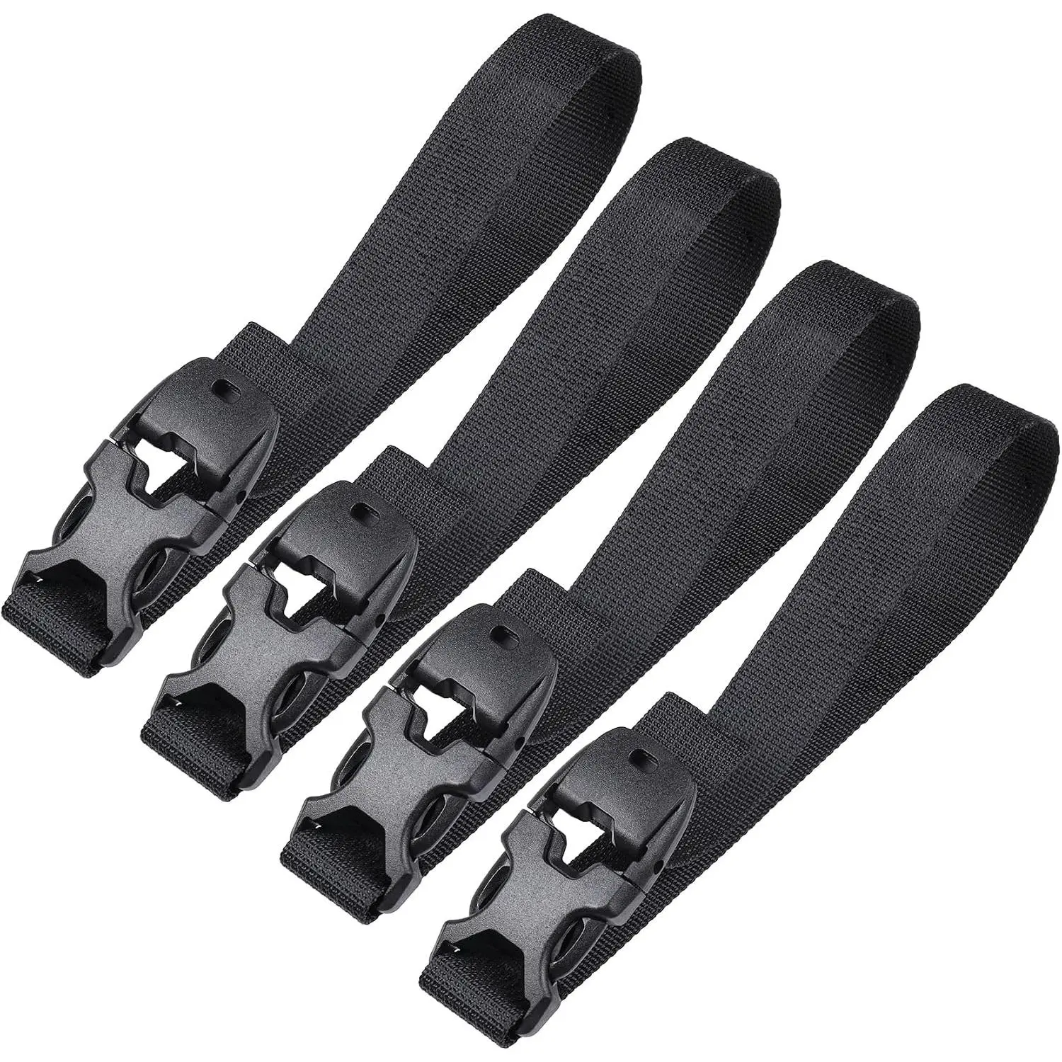 Utility Straps Quick Release Nylon Backpack Accessory Bag Strap | Adjustable Nylon Travel Belt, Multi Purpose Compression Straps, Sleeping Bag Strap for Hiking, Travel, Outdoor -4 Pack