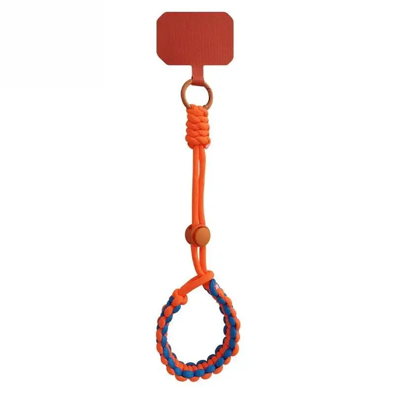 Hand-Woven Paracord Phone Wrist Strap - Adjustable Anti-Lost Lanyard with Universal Patch, Portable Mobile Smartphone Cellphone Accessory for Phones, Keys
