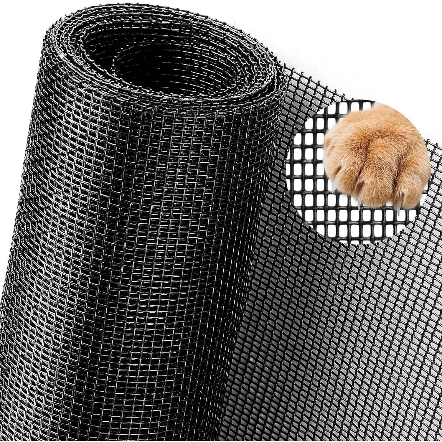 Pet Proof Window Screen Replacement, 48x100 Inch Adjustable Thicken