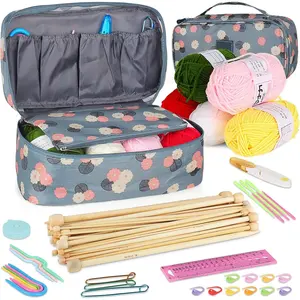 Knitting Kit for Beginners 71 count | 2mm-10mm Single Pointed Knitting  Set |  Knitting Set with Yarn | Straight Knitting , Storage Case, Knitting Accessories, Knitters Gifts
