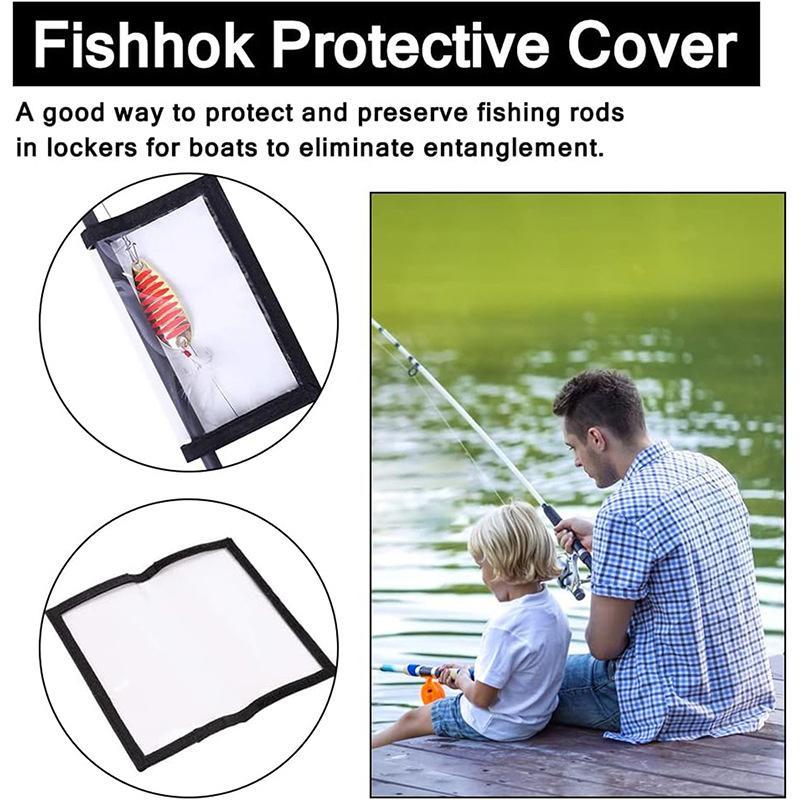 Transparent PVC bait protective cover Velcro fishing gear supplies scratch-proof storage bag, Luya bait storage bag