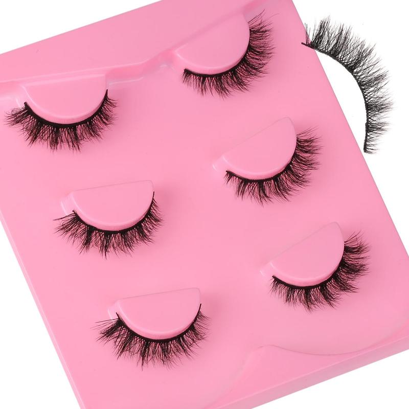 Fluffy False Eyelashes Cluster, Wispy Natural Look Cluster Lashes, Fluffy Curling Eye Makeup Strip Lashes for Women & Girls, High Quality Eyelashes, Cosmetic #TOP PICKS