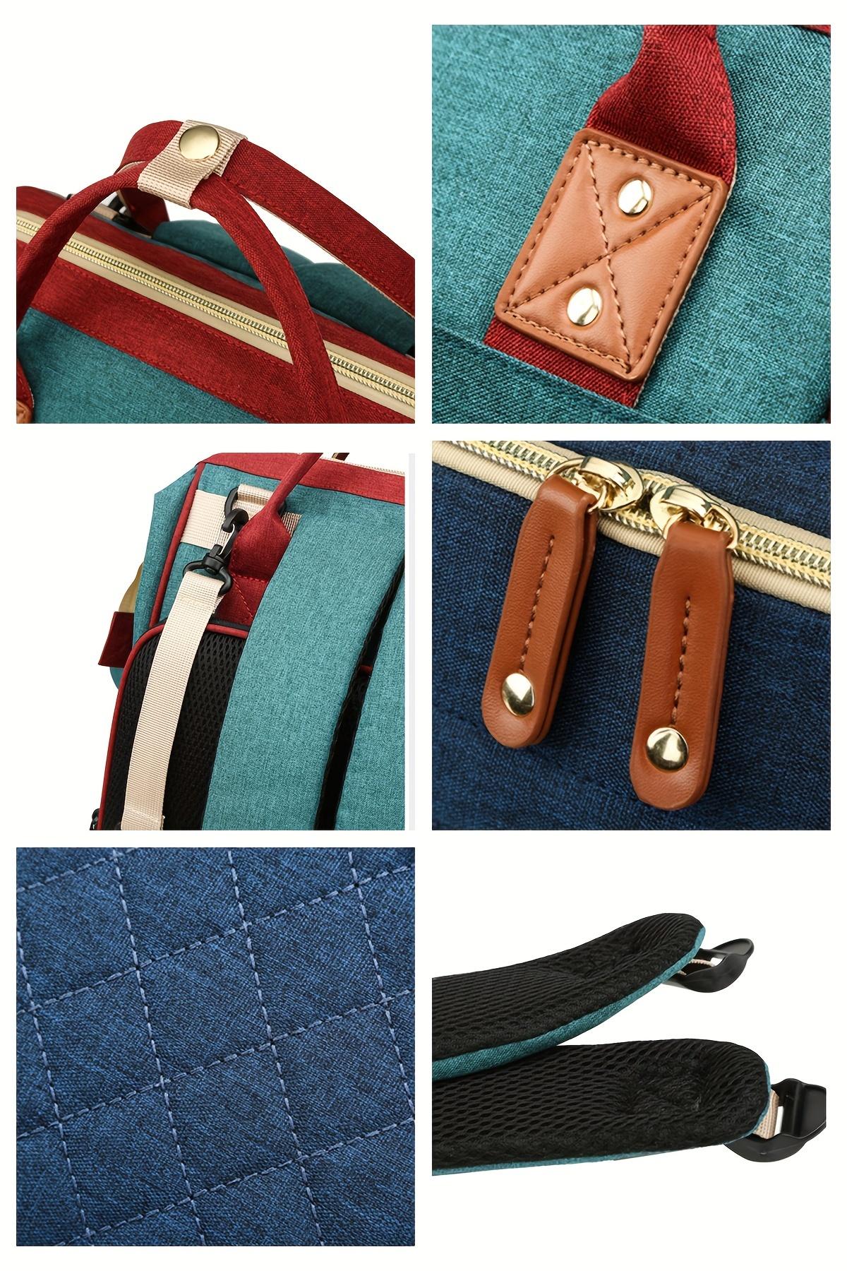 Large Capacity Women’s Multi-Layer Backpack with Adjustable Shoulder Straps, Stylish Nylon Diaper Bag for Outdoor Sports & Travel