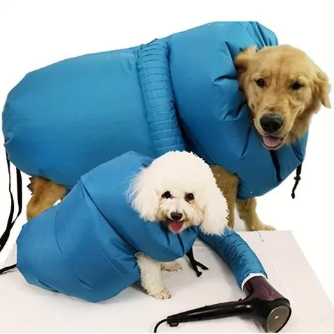Manual Pet Hair Drying Bag (1 Count) - Universal Post-Bath Grooming Bag for Home Groomers, Poodle, Adjustable Belt, Cozy Fabric, Safety Vent, Portable Supply, Calming Enclosed Design, No More Fur & Water Mess Control