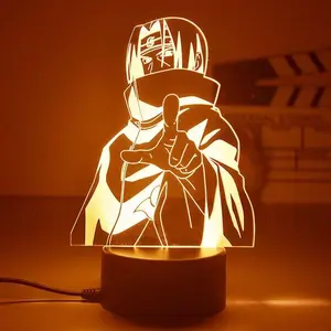 Itachi Uchiha Anime Model 3D Night Light 16 Color LED Table Lamp Children Gift Bedside Lamp Birthday Gifts
