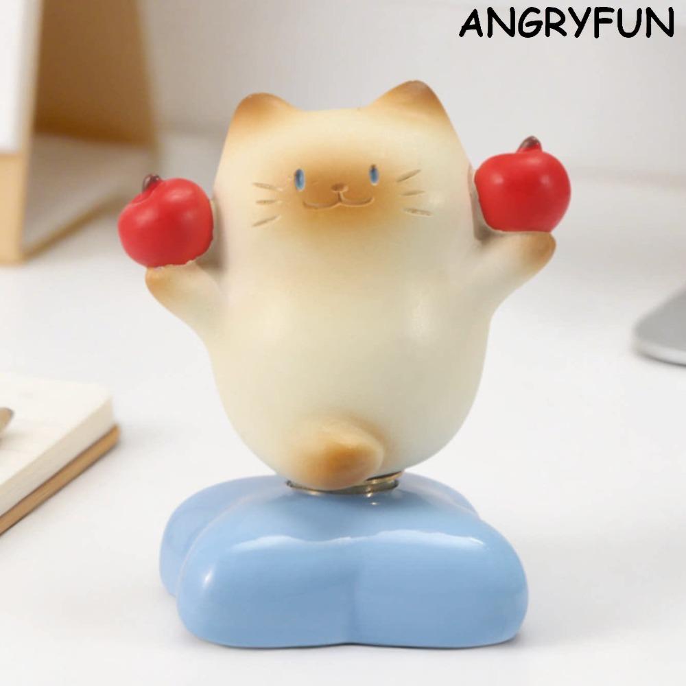 ANGRYFUN Cat PAI Rotating Blind Box Figure – Cute Siamese Cat Collectible Desk Figurine, Spinning Display Toy Gift for Girls and Collectors