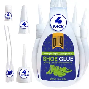 Y'allCanDiy Super Glue for Shoe. 4 Pk x .7 Oz. (20g) Heavy Duty Shoe Adhesive for Shoe Sole Repair and Applicable as  Boot Shoe Repair Glue. Cyanoacrylate Based CA Glue for Rubber Soles