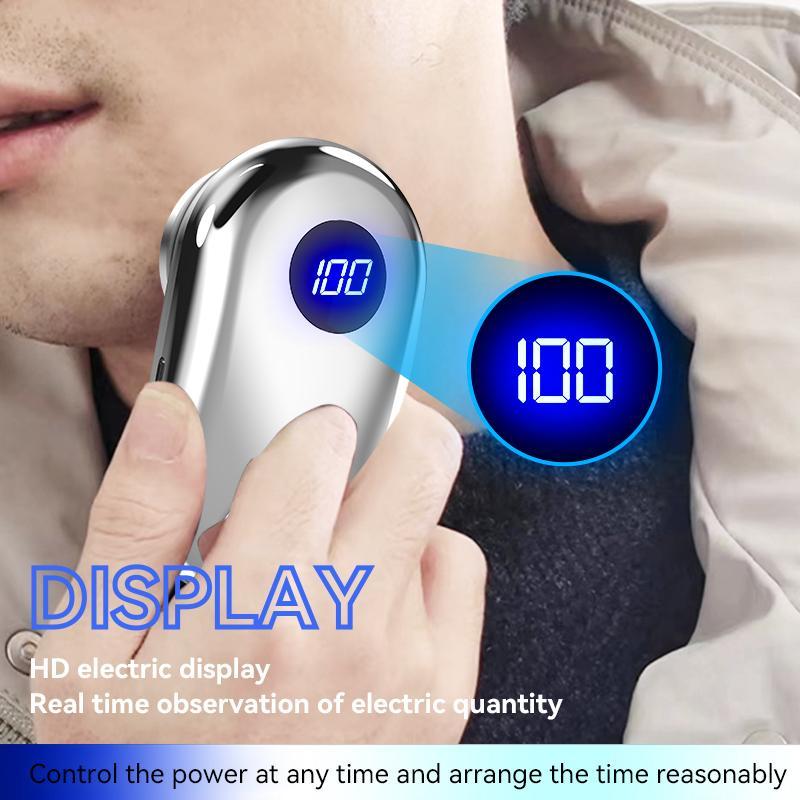 Electric Beard Shaver, Portable Mini Electric Beard Razor With Removable Cutter Head, Washable Beard Trimmer For Men