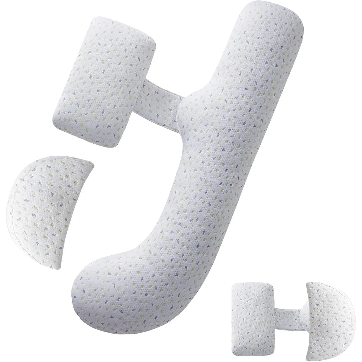 Pregnancy Pillow for Sleeping, Maternity Pillow for Back, Legs, Belly, HIPS, Pregnancy Body Pillow with Detachable & Cover, Pregnancy Pillow for Relieve Fatigue & Pain