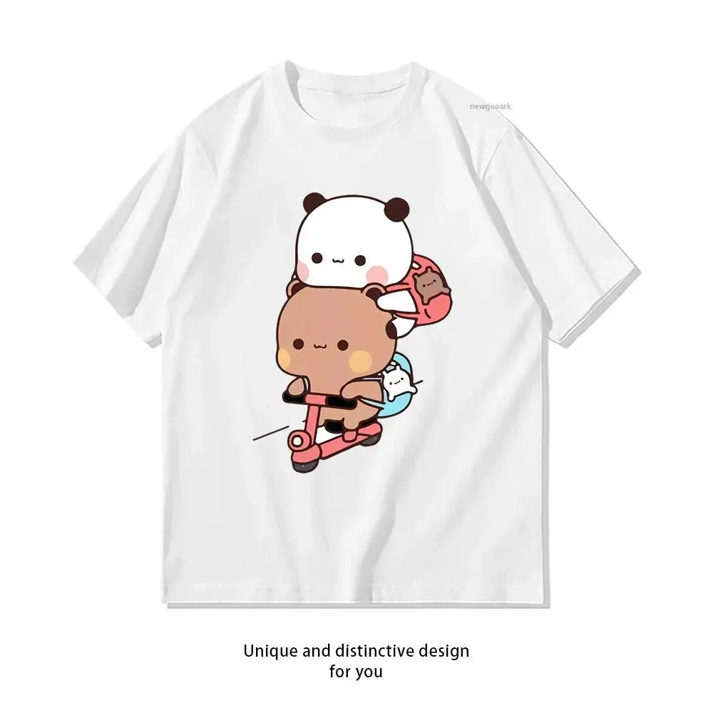 Bubu and Dudu Riding Scooter shirt woman man Casual cotton printed t shirts Adult streetwear camisetas tee ropa hombregood graphic tees