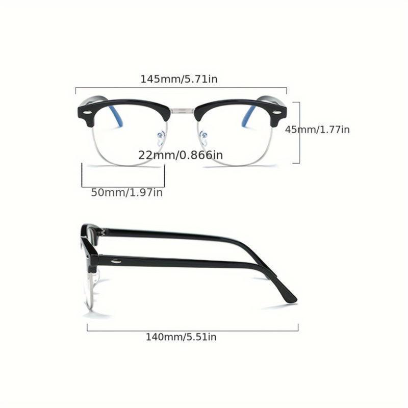Anti-Blue Light Glasses for Men & Women Lightweight Metal Frame Eye Strain Relief Y2K Minimal Style Computer Glasses for Work Gaming Office Study Daily Use