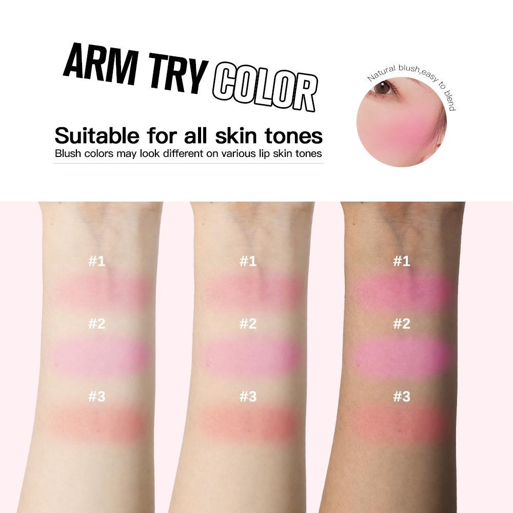 Long Lasting Face Makeup, 1 Box Waterproof & Sweat-proof Blush, Silky, Smooth, Radiant and Easy-to-pigment Blusher, Face Makeup for Women & Girls, Valentine's Day Gift, Trending Makeup