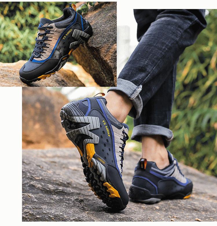 2026 Factory direct sale genuine leather fashionable high-end couple's outdoor hiking shoes waterproof work shoes hiking casual sports shoes