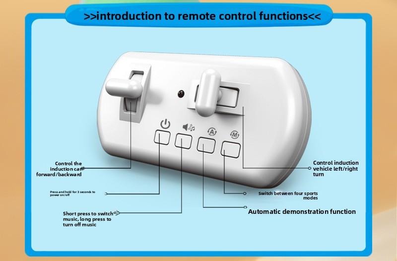 Magic Gesture Control Mini Bus Toy Smart Obstacle Avoidance RC Car Hand Sensor Follow Toy Kids Interactive Desk Toy Mini Remote Control Car LED Face Expression Cute Robot Car Gift for Boys Girls Birthday Easter Gift