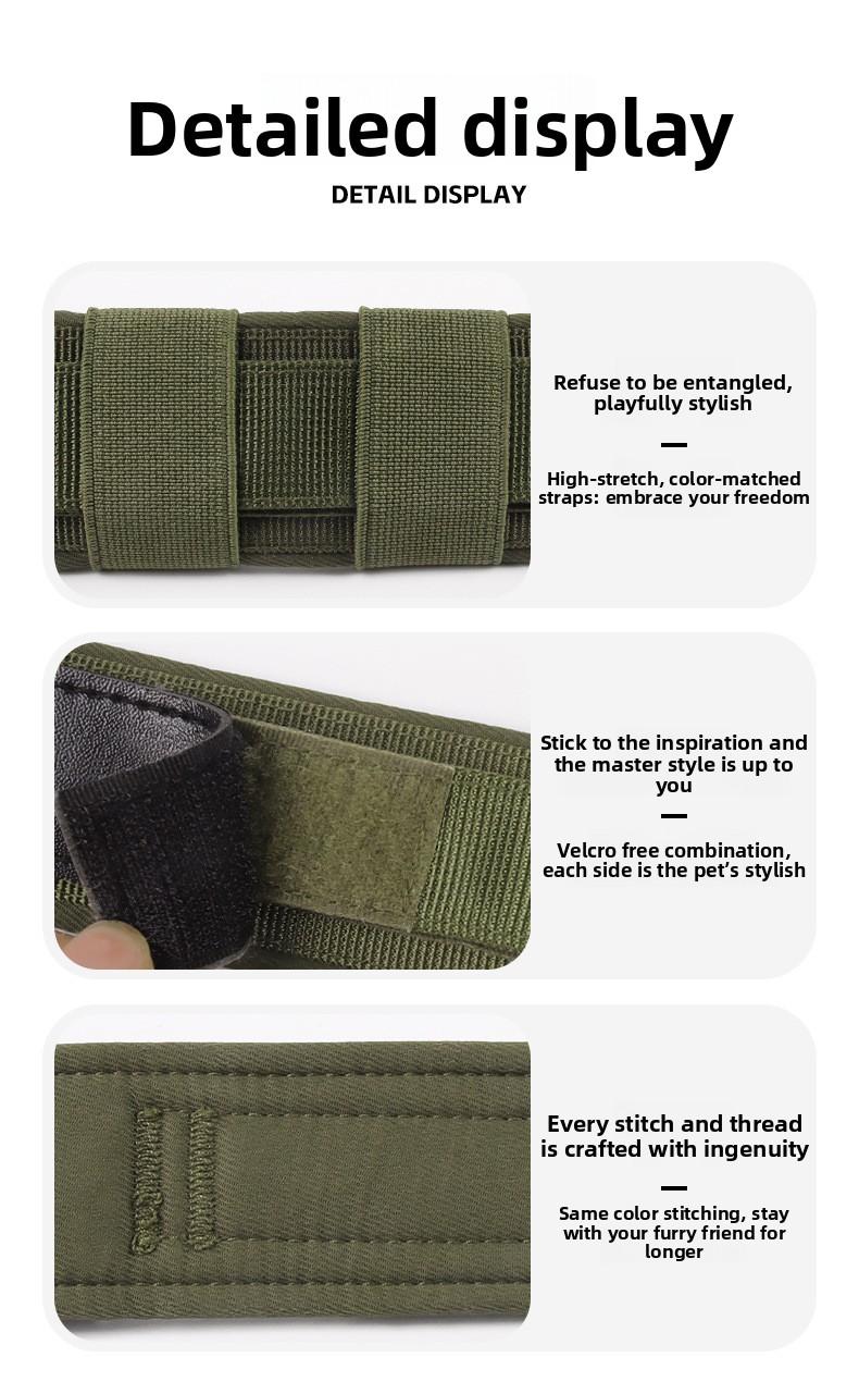 Heavy Duty Tactical Dog Collar with Leash, Reinforced Rivet Anti-Pull Collar for Large Dogs, Welded D-Ring, Quick-Release Zinc Alloy Buckle, Double Layer Nylon, Adjustable Padded Handle for Training Walking, Extra Strong Pet Collar for Big Breeds