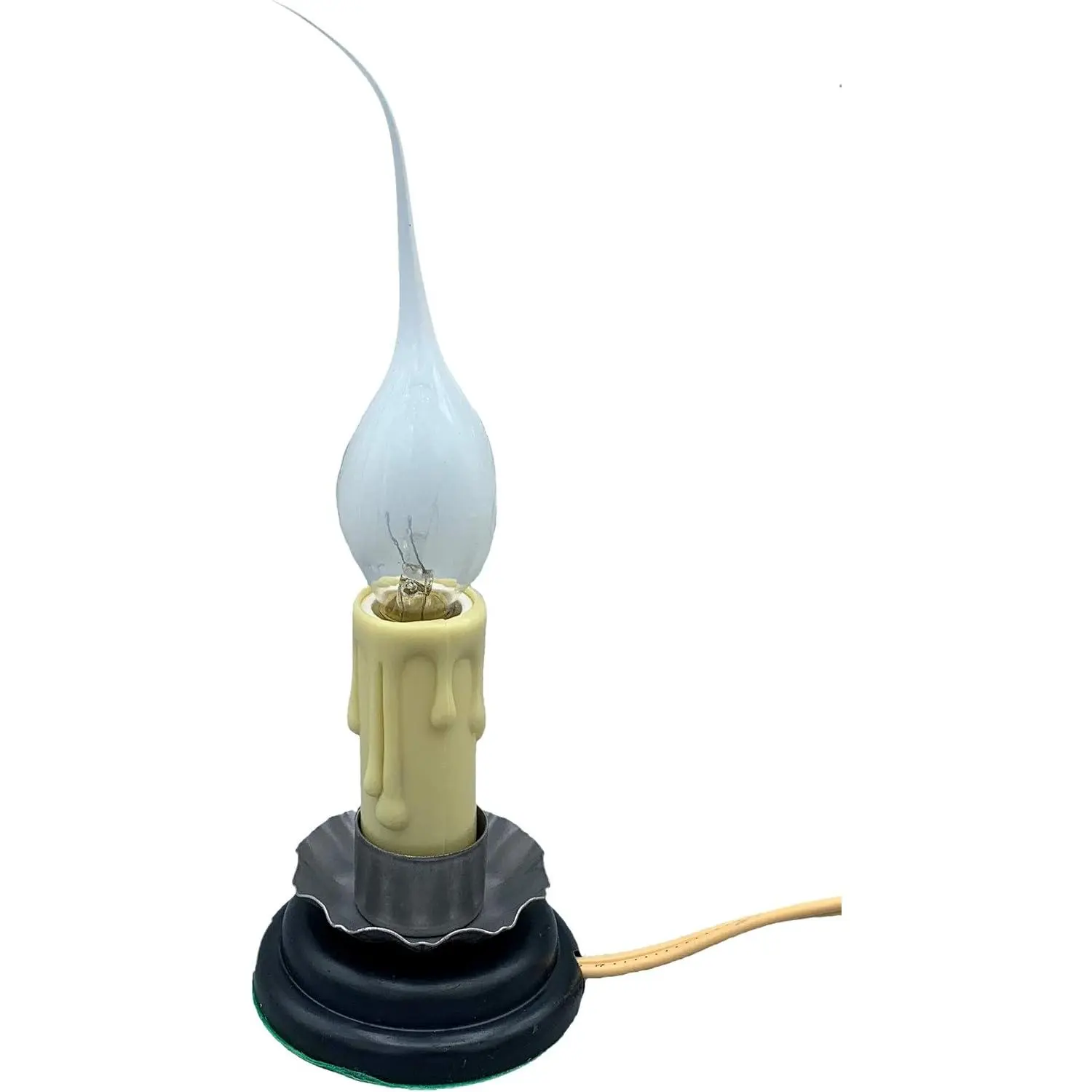 ® Rustic Country Candle Lamp, 5 in, /Off , Metal Trim, Plug-in