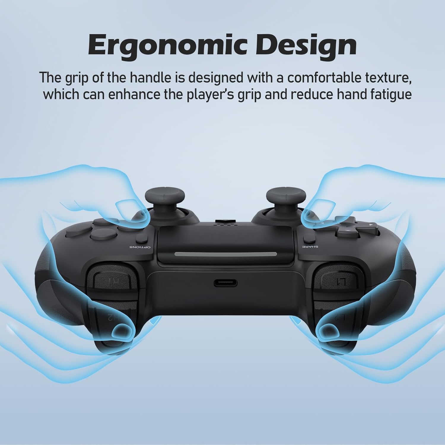 Controller for PS4 with 2 Macro Buttons, 3.5mm Audio and Turbo Function, 6-Axis Motion Control, Dual Vibration, Gamepad Joystick for PS-4, Compatible with PS-4, Slim, Pro