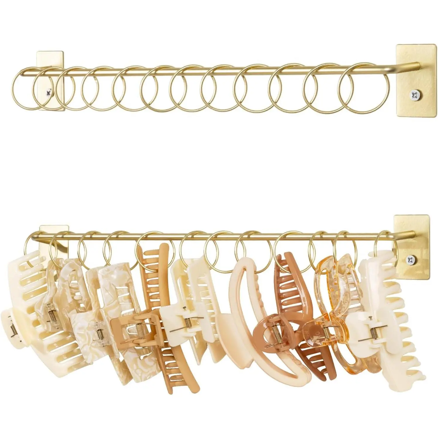 Metal Claw Clip Organizer Holder, Hair Clip Holder and Storage for Women and Girl,Claw Clips Hanger Display Hair Accessories for Wall Door Closet,(1PCS)