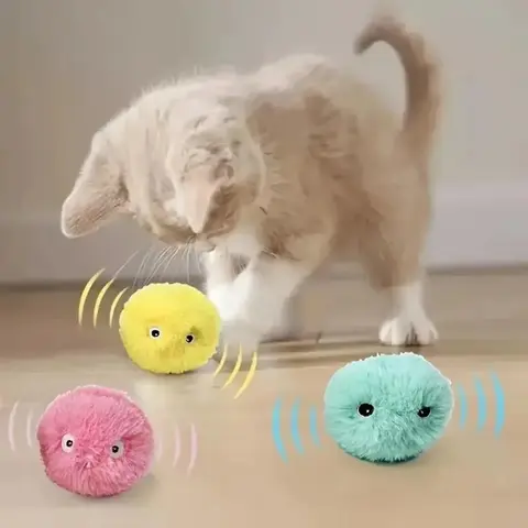 Cute Cat Teaser Toy, 3 Counts Pet Plush Sound Toys, Pet Interactive Toy, Fun Indoor Cat Teaser Toy, Pet Supplies for Cats and Dogs