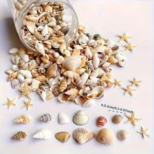 50g Mixed Mini Natural Seashells, DIY Craft Decorative Shells, Aquarium Landscape Filler, Fish Tank Decorations, Home Wedding Party Decoration