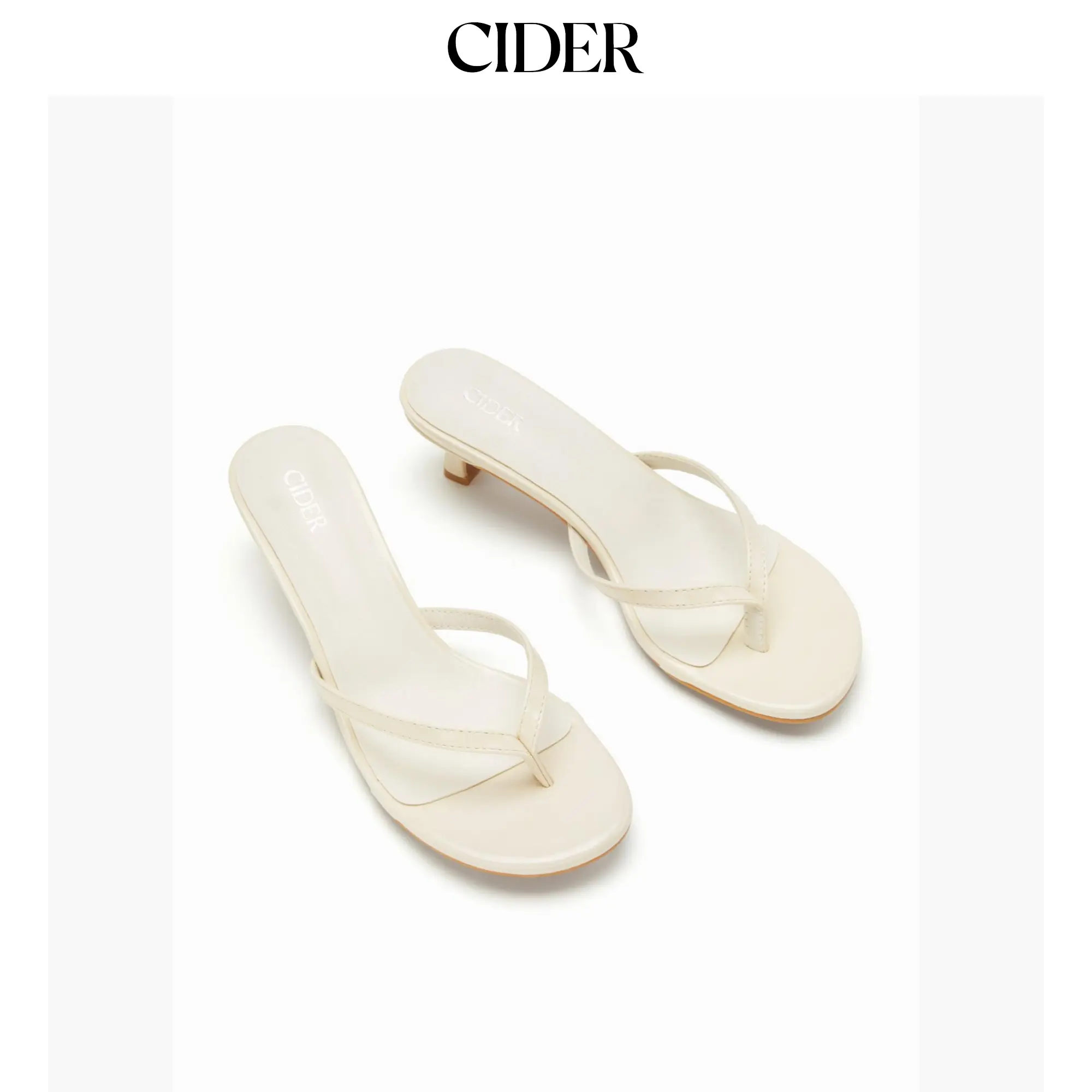 Cider FLIP-FLOP KITTEN HEELED SANDALS SohoChic