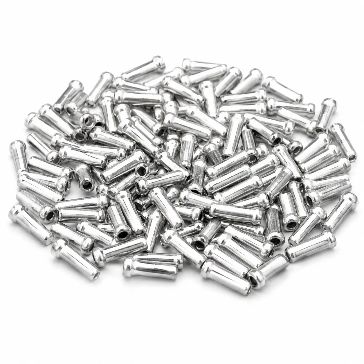 100PCS Bike Cable End Caps, Aluminum Alloy Bicycle Brake & Shift Cable Crimp Tips, MTB Road Bike Wire End Caps for Brake and Derailleur Cable