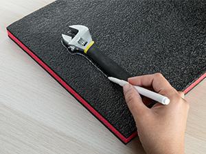 Tool Box Foam - Protective Inserts for, Polyethylene Tool Foam for, Cushion Insert for Toolboxes - 18" Black/Green (3 pack)